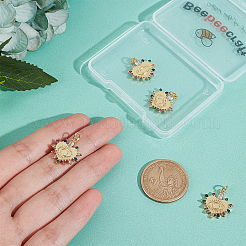 Латунные микро проложить кубического циркония подвески&nbsp;ZIRC-BBC0001-19