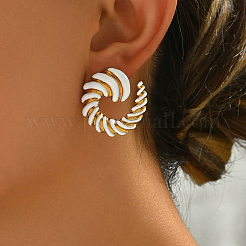 Серьги-гвоздики с эмалированной спиралью из нержавеющей стали 201&nbsp;LD7600-2