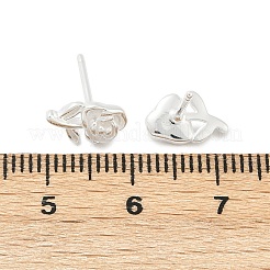 Серьги-гвоздики из стерлингового серебра s925 EJEW-V019-03S