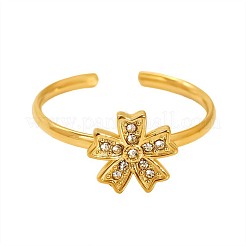 Anelli aperti con polsino in strass in acciaio inossidabile 304&nbsp;WG17863-03
