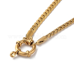 Halsketten mit Ringanhänger aus chirurgischem Edelstahl 316&nbsp;NJEW-D059-01C-G