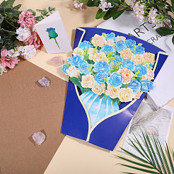 DIY Papierblumenstrauß Grußkarten-Sets&nbsp;AJEW-WH0455-197C