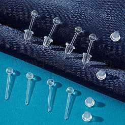 500шт экологически чистые пластиковые серьги-гвоздики KY-SP0001-01A