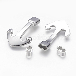 Застежки для кожаного шнура из нержавеющей стали марки 304 STAS-G144-10P