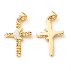 Подвески из латуни и натуральных ракушек KK-H744-01