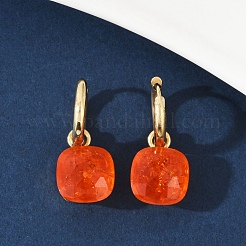 Серьги-кольца из нержавеющей стали 304 со стеклянными вставками&nbsp;EJEW-Z089-30G