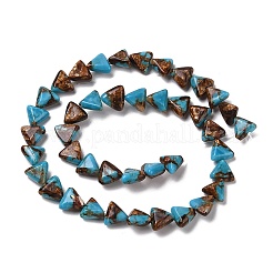 Fili di bronzo e perline sintetici turchesi assemblati&nbsp;G-Q017-B02-01
