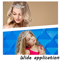 10 шт. 10 стиля резинки для волос из сплава со стразами OHAR-DR0001-06