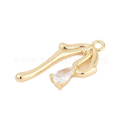 Pendentifs avec zircon cubiques à micro-pavés en laiton&nbsp;LS-ZIRC-P122-05C-G01