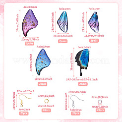 Набор для самостоятельного изготовления сережек-капель в форме крыльев бабочки&nbsp;DIY-FW0001-20
