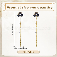 1 пара серег-гвоздиков с кисточками из сплава&nbsp;EJEW-LP0007-107