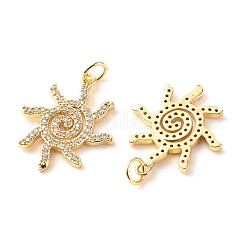 Латунные микропаве прозрачные подвески с фианитом&nbsp;LS-ZIRC-P094-23G-RS