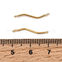 Подвески-шармы из нержавеющей стали 304 с волнистыми звеньями&nbsp;STAS-A134-01M-G