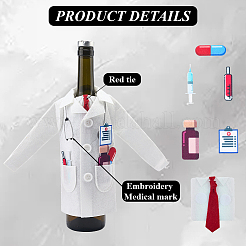 2 set di decorazioni e accessori per borse copri-bottiglia di vino in feltro&nbsp;AJEW-CP0011-82