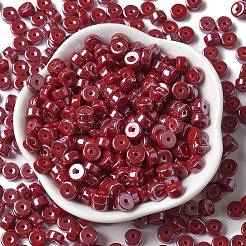 Непрозрачные цвета блестящие стеклянные бусины SEED-E001-P3x6mm-A12