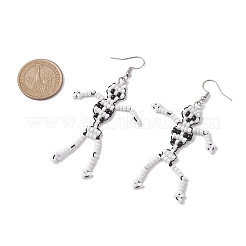 Серьги с подвесками из бисера ручной работы EJEW-MZ00141