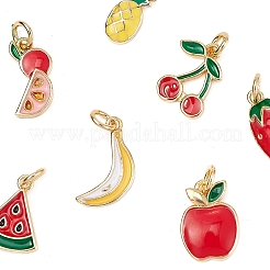 7шт 7 стиля латунные эмалевые подвески&nbsp;KK-YW0001-34