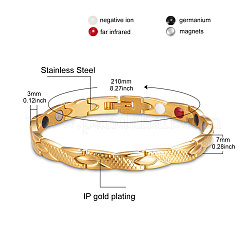 Браслеты для часов с цепочкой «пантера» из нержавеющей стали 304 JB664A