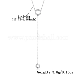 925 серебряная подвеска с геометрическим узором и двумя кольцами RH8508-1