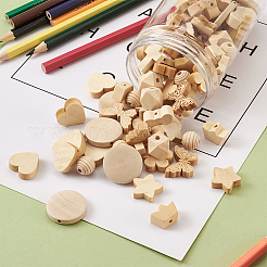 Необработанные деревянные бусины и подвески WOOD-TA0001-32