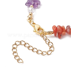 Браслеты из натурального розового кварца BJEW-JB11740-02