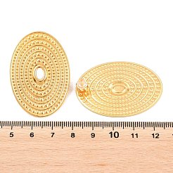 Pendientes de botón de acero inoxidable 304 con textura ovalada&nbsp;EJEW-F406-03F-G