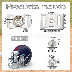 Железные регулировочные пряжки для ремня лямки FIND-WH0418-36P