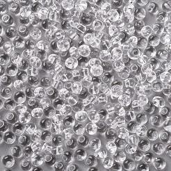 TOHO差し玉ビーズ  日本製シードビーズ  丸い穴  透明色  （1)クリスタルクリア  3.5x3x2.5mm  穴：0.8mm  約450 G /袋&nbsp;SEED-TM03-01