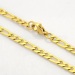 Мужские повседневные ожерелья из нержавеющей стали 304 Figaro&nbsp;STAS-O037-17