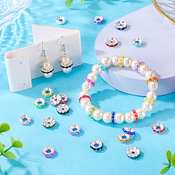 100 шт. Латунные бусины со стразами&nbsp;KK-TA0002-12