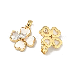 Pendentifs en laiton zircon cubique transparent&nbsp;KK-H265-09G