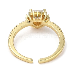 Bagues de manchette en laiton plaqué or avec micro pavé de zircones cubiques pour femmes&nbsp;RJEW-C114-21G-G