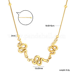 Colliers pendentifs Sanke en acier inoxydable 304 en forme de S&nbsp;WG3BA37-01