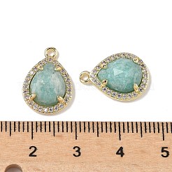 Подвески из натурального амазонита в форме капли&nbsp;G-U028-02G-04