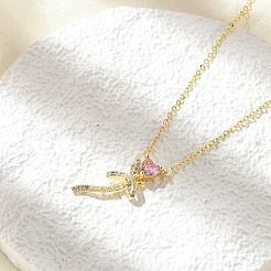 Ожерелье с кулоном из кубического циркония NJEW-S441-03C-G