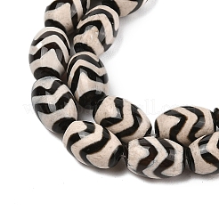 Нити бусин дзи агат в тибетском стиле G-N344-02B