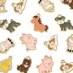 24шт 8 стиля подвески из цинкового сплава с эмалью&nbsp;ENAM-FS0004-05