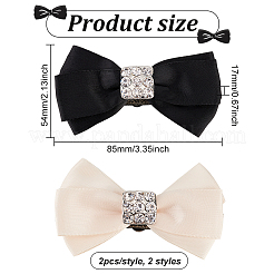 4шт 2 цвета полиэстер бантом украшения для обуви&nbsp;FIND-FG0002-38