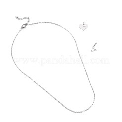 Colliers à chaîne en acier inoxydable 304&nbsp;NJEW-TA0001-24R