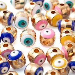 200шт 4 цвета сплава эмалевые бусины&nbsp;ENAM-LS0001-82