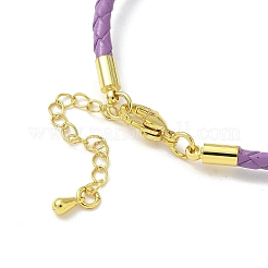 Изготовление браслета из плетеного круглого шнура из искусственной кожи толщиной 3 мм MAK-S075-01G-Q