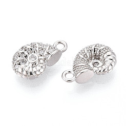 Латунные микропаве прозрачные кубические циркониевые подвески&nbsp;KK-N267-22P