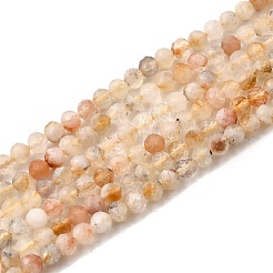 Природный желтый кварц нитей бисера G-G155-B03-01-A