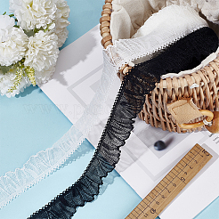 Отделка из полиэстерового кружева в виде листьев OCOR-WH0070-132B