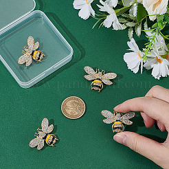 4шт. брошь из сплава стекла в виде пчел&nbsp;JEWB-ME0001-18