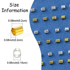 1200 шт. 2 цвета латунные обжимные бусины KK-FS0001-37