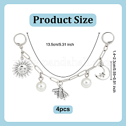 4 шт. латунные цепи для ремней для обуви&nbsp;HJEW-OC00242