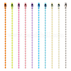 200 Stück 10 Farben Eisenkugelkette&nbsp;CH-TA0001-07