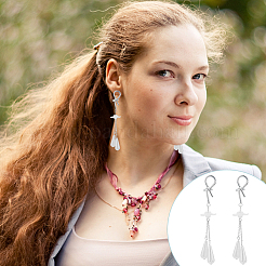 8 пара латунных сережек-гвоздиков с узелками&nbsp;KK-UN0001-83