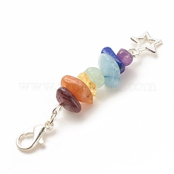 Décorations de pendentifs en pierres précieuses naturelles sur le thème du chakra&nbsp;HJEW-JM00645-03